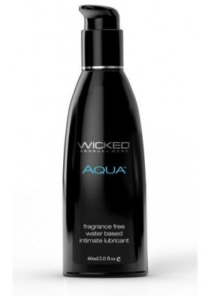 Легкий лубрикант с алоэ на водной основе Wicked AQUA - 60 мл.