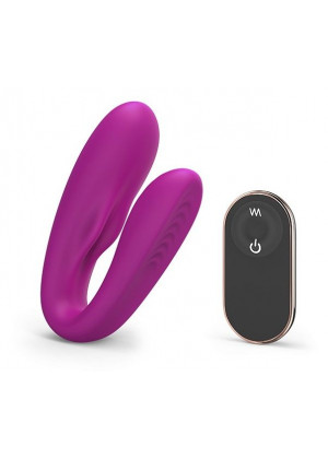 Лиловый вибратор для пар Match Up Couple Vibrator with Remote Control