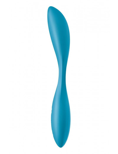 Синий гибкий вибратор Satisfyer G-Spot Flex 1 - 19,5 см.