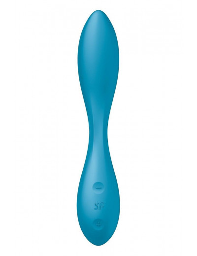 Синий гибкий вибратор Satisfyer G-Spot Flex 1 - 19,5 см.