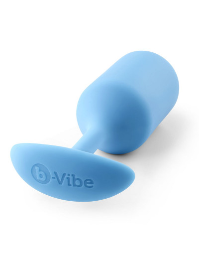 Голубая пробка для ношения B-vibe Snug Plug 3 - 12,7 см.