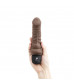 Коричневый вибратор-реалистик 6  Realistic Vibrator - 17 см.