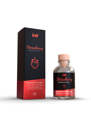 Массажный гель с ароматом клубники Strawberry - 30 мл.