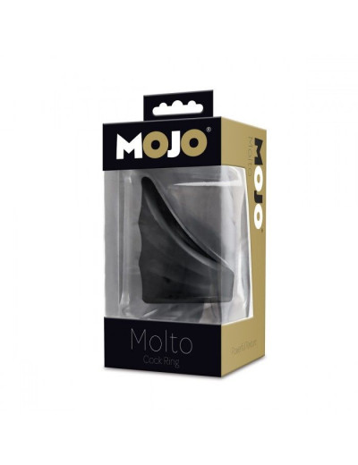 Черное эрекционное кольцо Mojo Molto