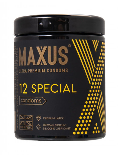 Презервативы с точками и рёбрами MAXUS Special - 12 шт.