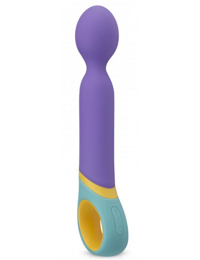 Фиолетовый вибромассажер Base Wand Vibrator - 24 см.