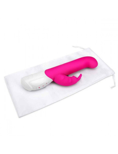 Розовый вибромассажер для G-точки Come hither G-Spot Rabbit - 24,5 см.