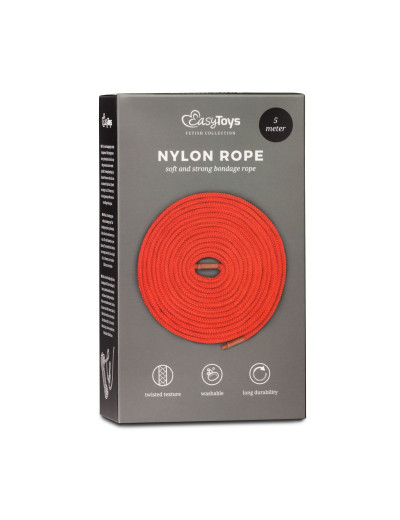 Красная веревка для связывания Nylon Rope - 5 м.