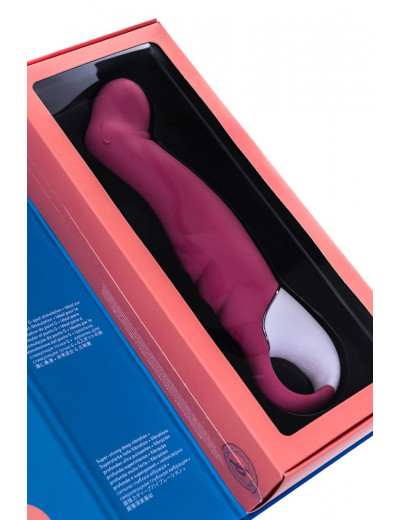 Вибратор Satisfyer Petting Hippo с загнутым кончиком - 22,9 см.