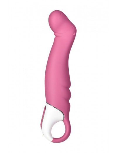 Вибратор Satisfyer Petting Hippo с загнутым кончиком - 22,9 см.