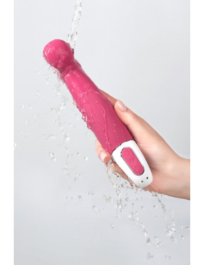 Вибратор Satisfyer Petting Hippo с загнутым кончиком - 22,9 см.