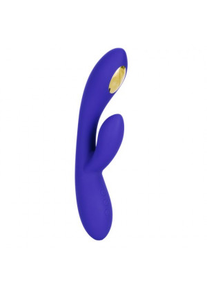 Фиолетовый вибратор с функцией электростимуляции Intimate E-Stimulator Dual Wand - 21,5 см.