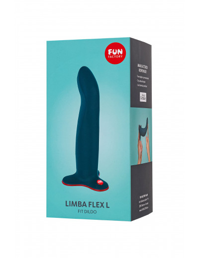 Синий фаллоимитатор Limba Flex L - 18,1 см.