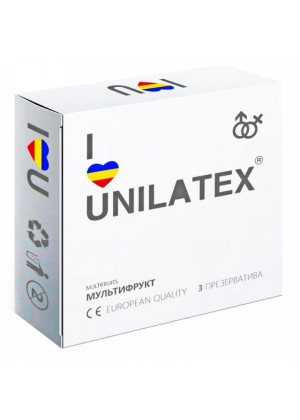 Разноцветные ароматизированные презервативы Unilatex Multifruits - 3 шт.