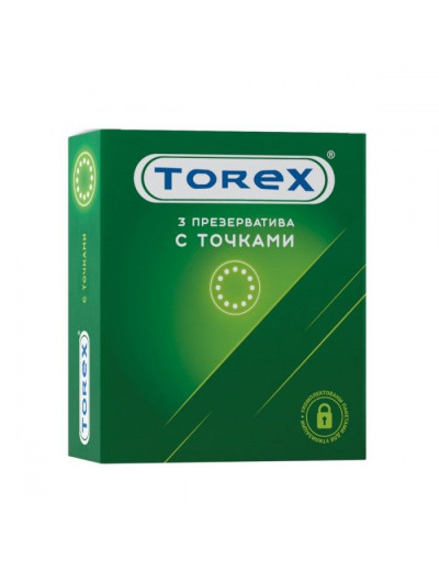 Текстурированные презервативы Torex  С точками  - 3 шт.