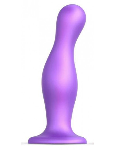 Фиолетовая насадка Strap-On-Me Dildo Plug Curvy size L