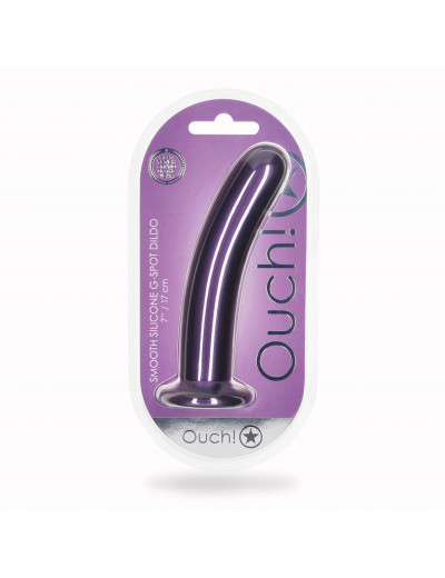 Синий фаллоимитатор Smooth G-Spot - 17,7 см.