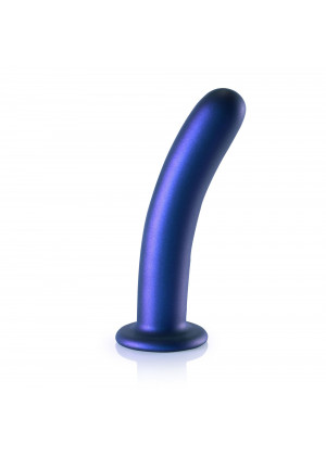 Синий фаллоимитатор Smooth G-Spot - 17,7 см.