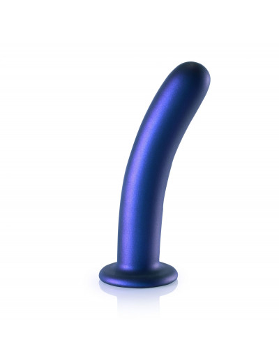 Синий фаллоимитатор Smooth G-Spot - 17,7 см.