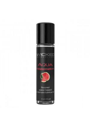 Лубрикант с ароматом арбуза Wicked Aqua Watermelon - 30 мл.