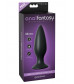 Чёрная большая анальная вибропробка Large Rechargeable Anal Plug - 13,5 см.