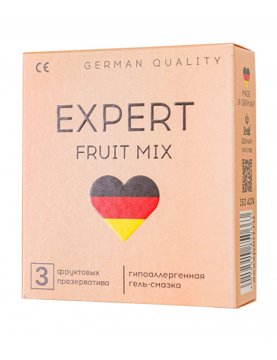 Ароматизированные презервативы EXPERT Fruit Mix - 3 шт.