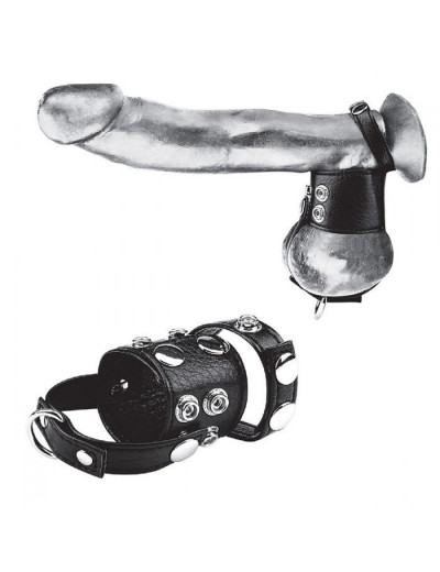 Утяжка на пенис и мошонку Cock Ring With 1.5  Ball Stretcher And Optional Weight Ring