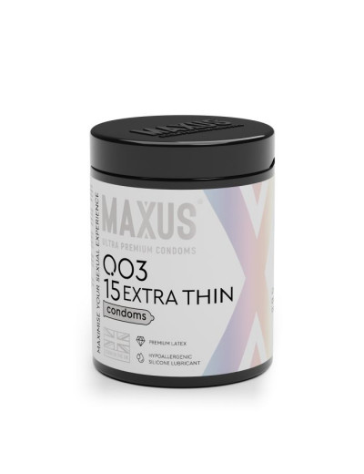 Экстремально тонкие презервативы MAXUS 003 Extra Thin - 15 шт.