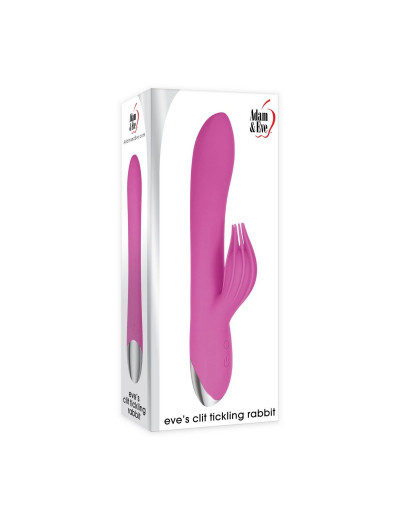 Розовый вибратор-кролик Eve s Clit Tickling Rabbit - 20,4 см.