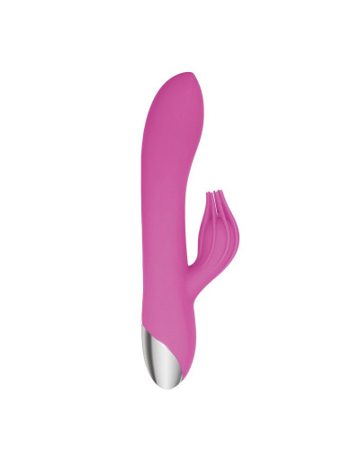 Розовый вибратор-кролик Eve s Clit Tickling Rabbit - 20,4 см.