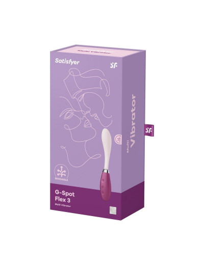 Розовый гибкий вибратор G-Spot Flex 3 - 19,5 см.