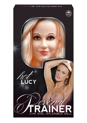 Надувная кукла с вибрацией и 2 любовными отверстиями Hot Lucy Lifesize Love Doll