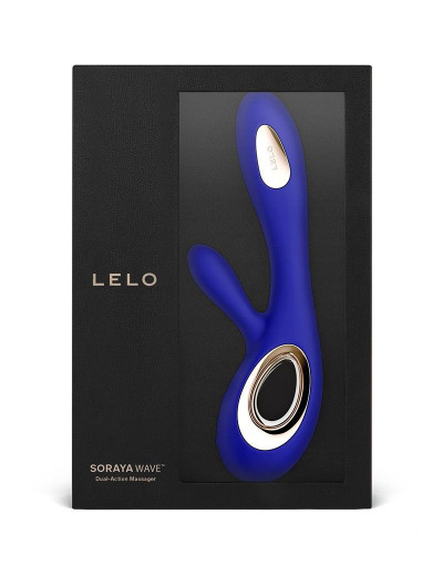 Синий вибратор-кролик Lelo Soraya Wave - 21,8 см.