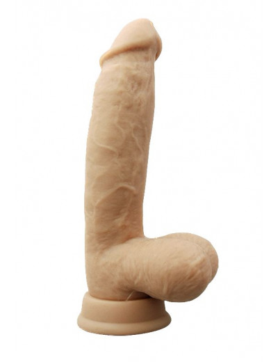 Телесный фаллоимитатор 8 Silicone Cock With Balls - 21 см.