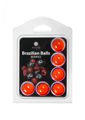 Набор из 6 шариков с массажным маслом Brazilian Balls с ароматом ягод