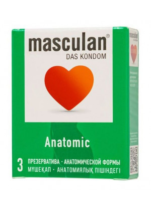 Презервативы анатомической формы Masculan Anatomic - 3 шт.