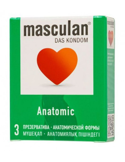 Презервативы анатомической формы Masculan Anatomic - 3 шт.