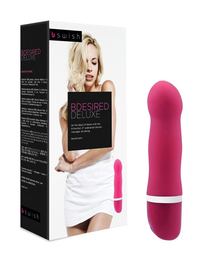 Розовый мини-вибратор Bdesired Deluxe - 15,3 см.