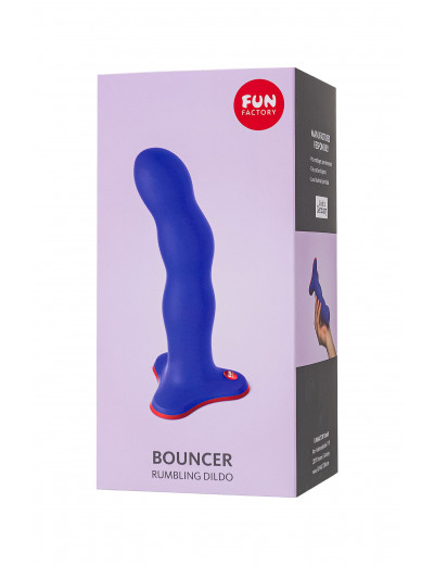 Фиолетовый фаллоимитатор Stubs Bouncer - 18,5 см.