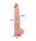 Телесный фаллоимитатор 13.5 King Sized Sliding Skin Dual Layer Dong - 34 см.