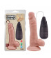 Телесный вибратор с мошонкой на присоске 7 Inch Beginners Dildo Vibrator - 18,6 см.