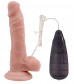 Телесный вибратор с мошонкой на присоске 7 Inch Beginners Dildo Vibrator - 18,6 см.