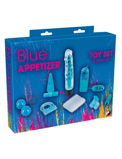 Голубой вибронабор из 8 предметов Blue Appetizer