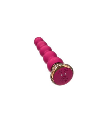 Розовый вибратор-ёлочка Mini Vibrator с пультом ДУ - 19 см.