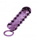 Закрытая фиолетовая насадка с пупырышками SAMURAI PENIS SLEEVE PURPLE - 14,5 см.