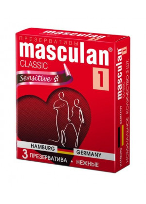 Нежные презервативы Masculan Classic 1 Sensitive - 3 шт.