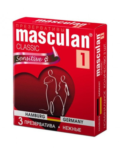 Нежные презервативы Masculan Classic 1 Sensitive - 3 шт.