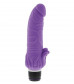 Фиолетовый вибратор с лепестками в основании PURRFECT SILICONE CLASSIC 7INCH PURPLE - 18 см.