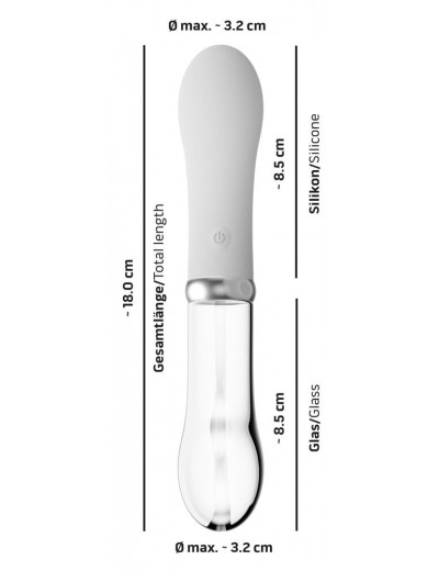 Двусторонний вибратор G-Spot LED - 18 см.