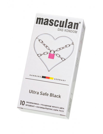 Ультрапрочные презервативы Masculan Ultra Safe Black - 10 шт.